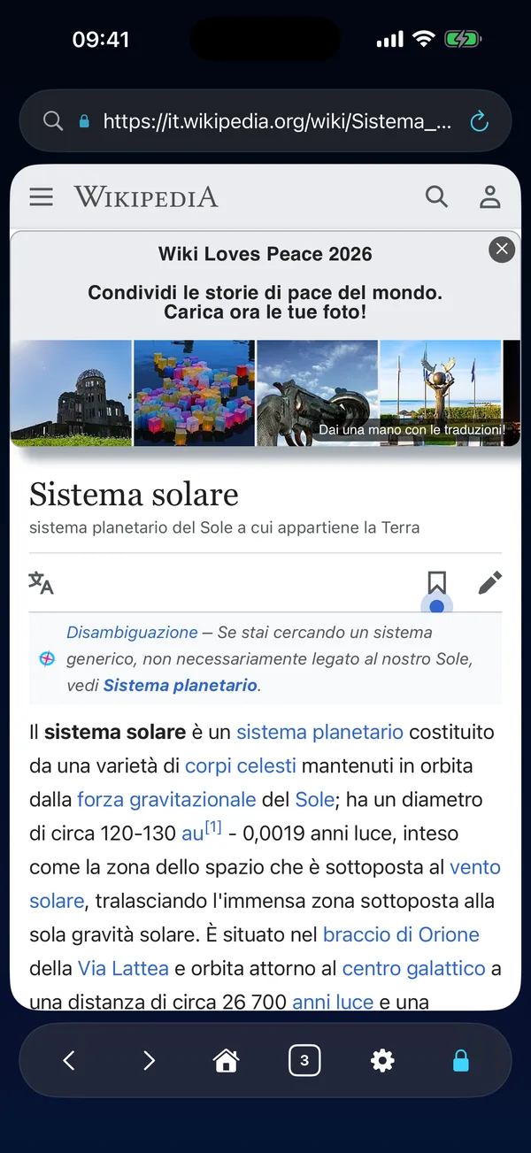 Una pagina aperta